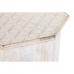 Mesa de apoio DKD Home Decor 49 x 49 x 53,5 cm Castanho Branco Madeira de mangueira