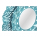 Nástěnné zrcadlo DKD Home Decor Modrý Kov Korálová Bílý 60 x 7 x 60 cm Středomoří (2 kusů)