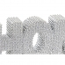 Διακοσμητική Φιγούρα DKD Home Decor Ασημί Γκλίτερ Σύγχρονη 25,5 x 3 x 8,5 cm (x2)