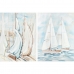 Kanvas DKD Home Decor 90 x 3,5 x 120 cm 90 x 3,7 x 120 cm Segelbåtar Medelhavs (2 antal)