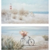 Πίνακας DKD Home Decor 140 x 3,5 x 70 cm Παραλία Μεσογείακός (x2)
