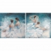 Schilderij DKD Home Decor 100 x 3,5 x 100 cm Balletdanseres Romantiek (2 Stuks)