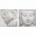 Maleri DKD Home Decor Buddha Orientalsk 80 x 3,5 x 80 cm (2 enheter)