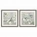 Canvas DKD Home Decor 63 x 3 x 63 cm 60 x 3 x 60 cm Birds Shabby Chic (2 Units)