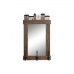 Zidno ogledalo DKD Home Decor Premaz u shabby stilu Kristal Metal Smeđa (40 x 9 x 68 cm)