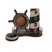 Reloj de Mesa DKD Home Decor 25.5 x 14 x 32.5 cm Rojo Negro Metal Vintage Faro (2 Unidades)