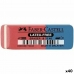 Borracha Faber-Castell Azul Vermelho (40 Unidades)