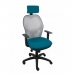 Kancelářská židle s opěrkou hlavky Jorquera P&C 10CRNCR Šedý Zelená/modrá