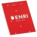 блокнотом ENRI Красный A6 80 Листья (10 штук)
