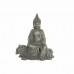 Figura Decorativa DKD Home Decor 38 x 25 x 43 cm Preto Dourado Buda Cinzento escuro Oriental Moderno