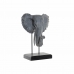 Dekoratív Figura DKD Home Decor Elefánt Fekete Szürke Fém Gyanta (40 x 28 x 56 cm)