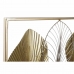 Dekoracja ścienna DKD Home Decor Złoty Liść roślin 54 x 5 x 91,5 cm