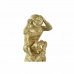 Figura Decorativa DKD Home Decor Dorado Monos 9 x 7 x 25 cm