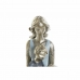 Dekorativ Figur DKD Home Decor Blå Gyllen Dame 15 x 9,5 x 18 cm