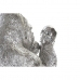 Figura Decorativa DKD Home Decor Plateado Resina Gorila (38,5 x 33 x 43,5 cm)