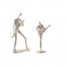 Dekorativ Figur DKD Home Decor 21 x 13 x 42 cm 17 x 7,5 x 33 cm Gyllen Musiker (2 enheter)