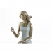 Dekorativ Figur DKD Home Decor Blå Gyllen Dame 13 x 8,5 x 17,5 cm