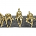 Dekoratívne postava DKD Home Decor Zlatá Živica Tmavo-sivá Osoby Moderný (45,3 x 6,8 x 13,7 cm)