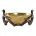 Decorative Figure DKD Home Decor Bowl Golden Copper Resin Persons Modern (23 x 20 x 12 cm)