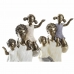 Figura Decorativa DKD Home Decor Branco Cobre Família 10 x 6 x 28 cm (2 Unidades)