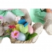 Декоративная фигура DKD Home Decor 28 x 22 x 40 cm Коричневый Кролик Зеленый Разноцветный (2 штук)