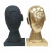 Dekorativ Figur DKD Home Decor Ansikt Svart Gyllen 14,5 x 10,5 x 27,5 cm (2 enheter)