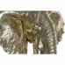 Dekorativ figur DKD Home Decor Elefant Sort Gylden Metal Harpiks (60 x 36 x 73 cm)