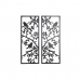 Seinakaunistus DKD Home Decor (2 Tükid, osad) Metall Linnud Shabby Chic (35 x 1,3 x 91 cm)
