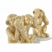 Figurka Dekoracyjna DKD Home Decor Biały Złoty Tropikalny Małpy 10,5 x 10,5 x 18,5 cm (3 Części)