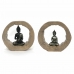 Figura Decorativa DKD Home Decor Preto Natural Buda 20,5 x 6 x 18,5 cm (2 Unidades)