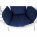 Piekares dārza krēsls DKD Home Decor Tumši Zils Balts Alumīnijs sintētiska rotangpalma 90 x 70 x 110 cm (107 x 107 x 198 cm)