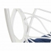 Poltrona de jardim suspensa DKD Home Decor Azul Marinho Branco Alumínio Rotim sintético 90 x 70 x 110 cm (107 x 107 x 198 cm)