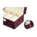 Box för klockor Metall Bordeaux (16 x 8,5 x 11 cm) (6 antal)