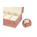 Box for watches Pink Metal (30,5 x 8,5 x 11,5 cm) (6 Units)