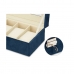 Box for watches Blue Metal (30,5 x 8,5 x 11,5 cm) (6 Units)
