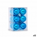 Set de globuri de Crăciun Ø 3 cm Albastru Plastic 12 x 6 x 6 cm (12 Unități)