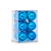 Set de globuri de Crăciun Ø 3 cm Albastru Plastic 12 x 6 x 6 cm (12 Unități)