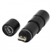 Lygte LED EDM USB Genopladelig Zoom Mini Sort Aluminium 120 Lm