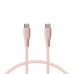 Data / Charger Cable with USB KSIX Pink 1 m