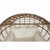 Canapea de grădină DKD Home Decor Alb Maro Oțel ratan sintetic 130 x 68 x 146 cm