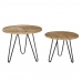 Set of 2 tables DKD Home Decor Ruskea Musta 61 x 61 x 50 cm