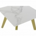 Помощна маса DKD Home Decor Керамика Златен Метал Бял Модерен (60 x 60 x 48 cm)