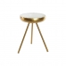 Postranní stolek DKD Home Decor Zlatá Hliník Bílý Nalakovaný (43 x 43 x 61 cm)