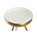 Masa laterală DKD Home Decor Auriu* Aluminiu Alb Lăcuit (43 x 43 x 61 cm)
