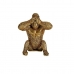 Dekorativ Figur Gorilla Gyllen Harpiks (9 x 18 x 17 cm)
