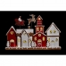 Božični okrasek DKD Home Decor Hiša Bela Rdeča Resin 41 x 7,5 x 27 cm