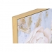 Pintura DKD Home Decor Bloemen Romântico 60 x 3,5 x 60 cm (2 Unidades)