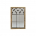 Specchio da parete DKD Home Decor Marrone Nero Metallo Betulla Naturale Finestra 60 x 3 x 95 cm