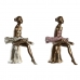 Dekorativ Figur DKD Home Decor Rosa Hvit Balletdanser 15 x 10 x 19 cm (2 enheter)