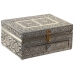 Κουτί-μπιζουτιέρα DKD Home Decor 17,5 x 12,5 x 8,5 cm Σαμπάνια Φυσικό Αλουμίνιο